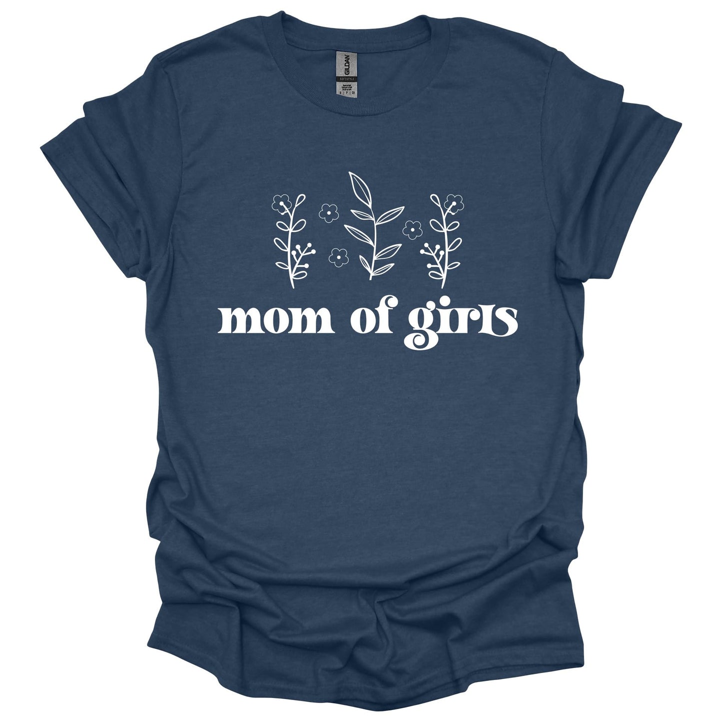 Mom of Girls Shirt – Floral Graphic T-Shirt for Women for Moms with Daughters