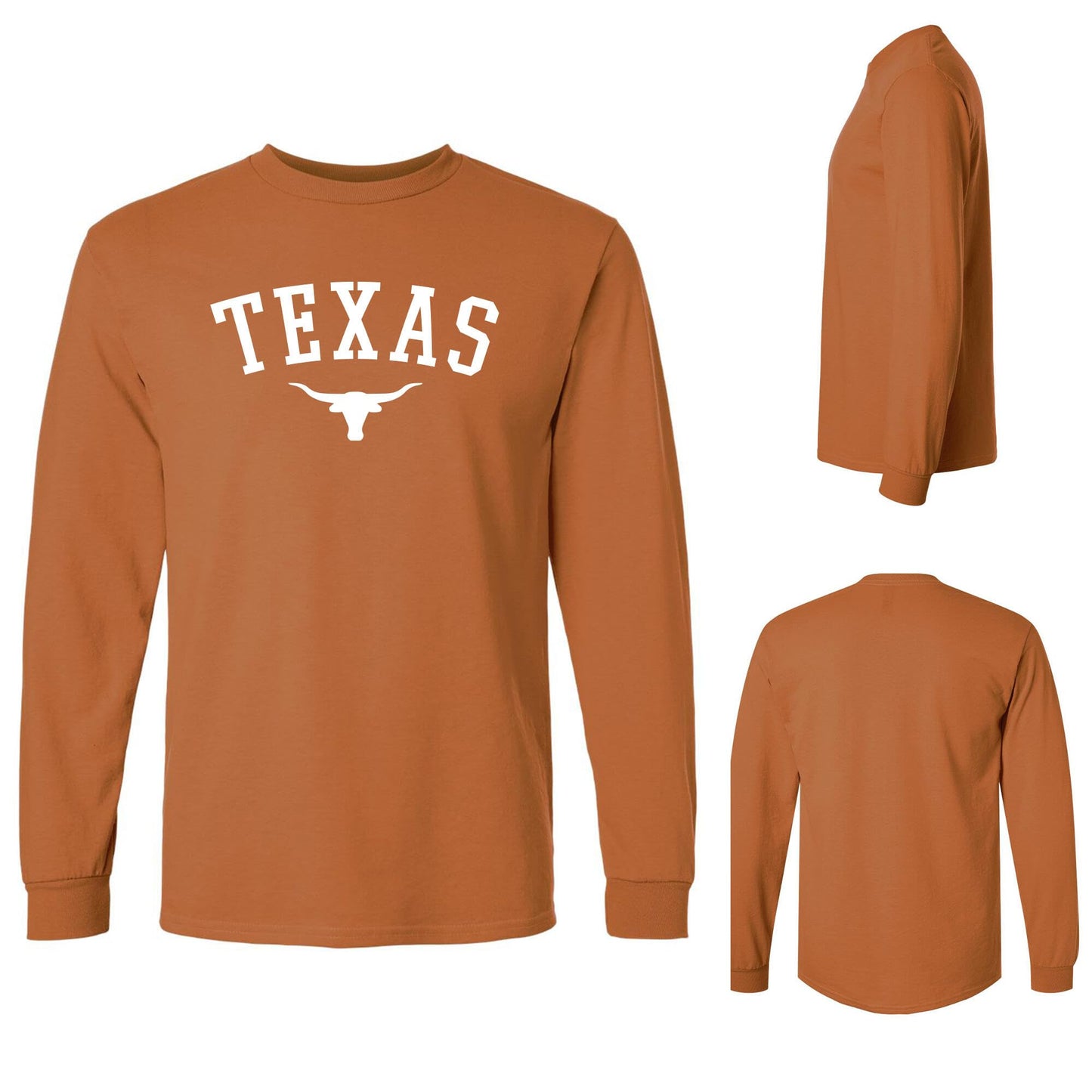 Texas Long Sleeve T-Shirt for Men, Women, Unisex, 100% Cotton, Texas State Pride Graphic Tee, Standard Fit Long Sleeve Top