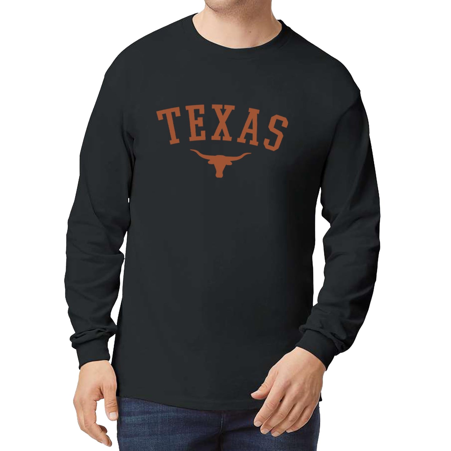 Texas Long Sleeve T-Shirt for Men, Women, Unisex, 100% Cotton, Texas State Pride Graphic Tee, Standard Fit Long Sleeve Top