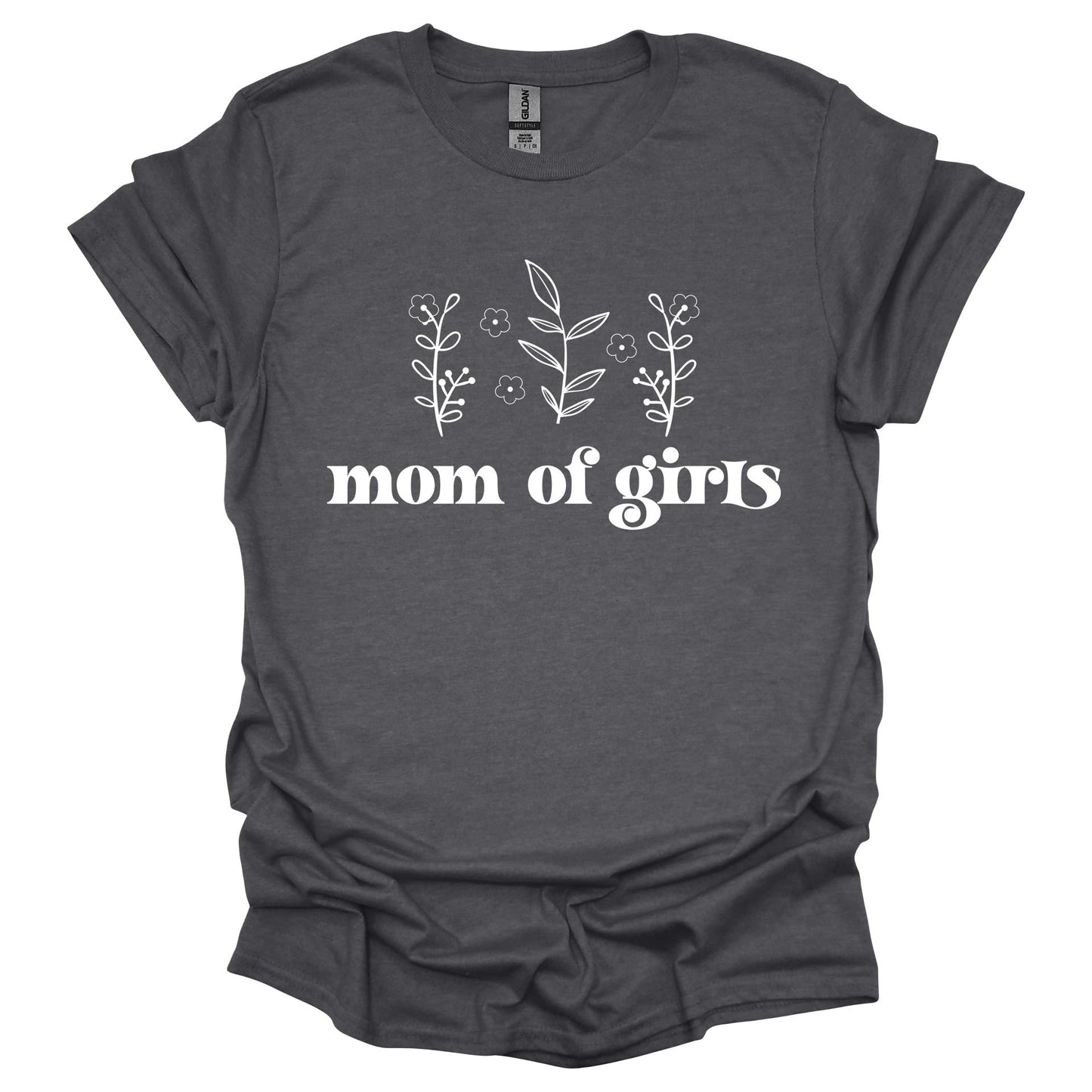 Mom of Girls Shirt – Floral Graphic T-Shirt for Women for Moms with Daughters