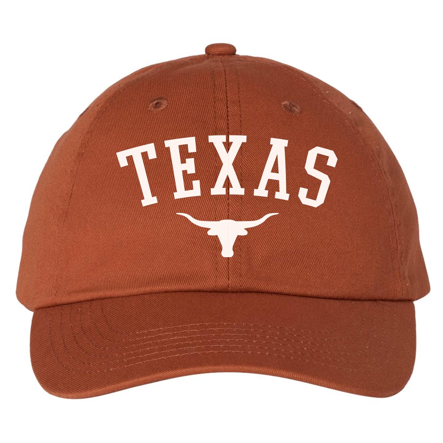 Texas Style Adjustable Cap – Lightweight Texas Orange Trucker Hat with Printed Design, Comfortable Fit for Men and Women, 100% Cotton