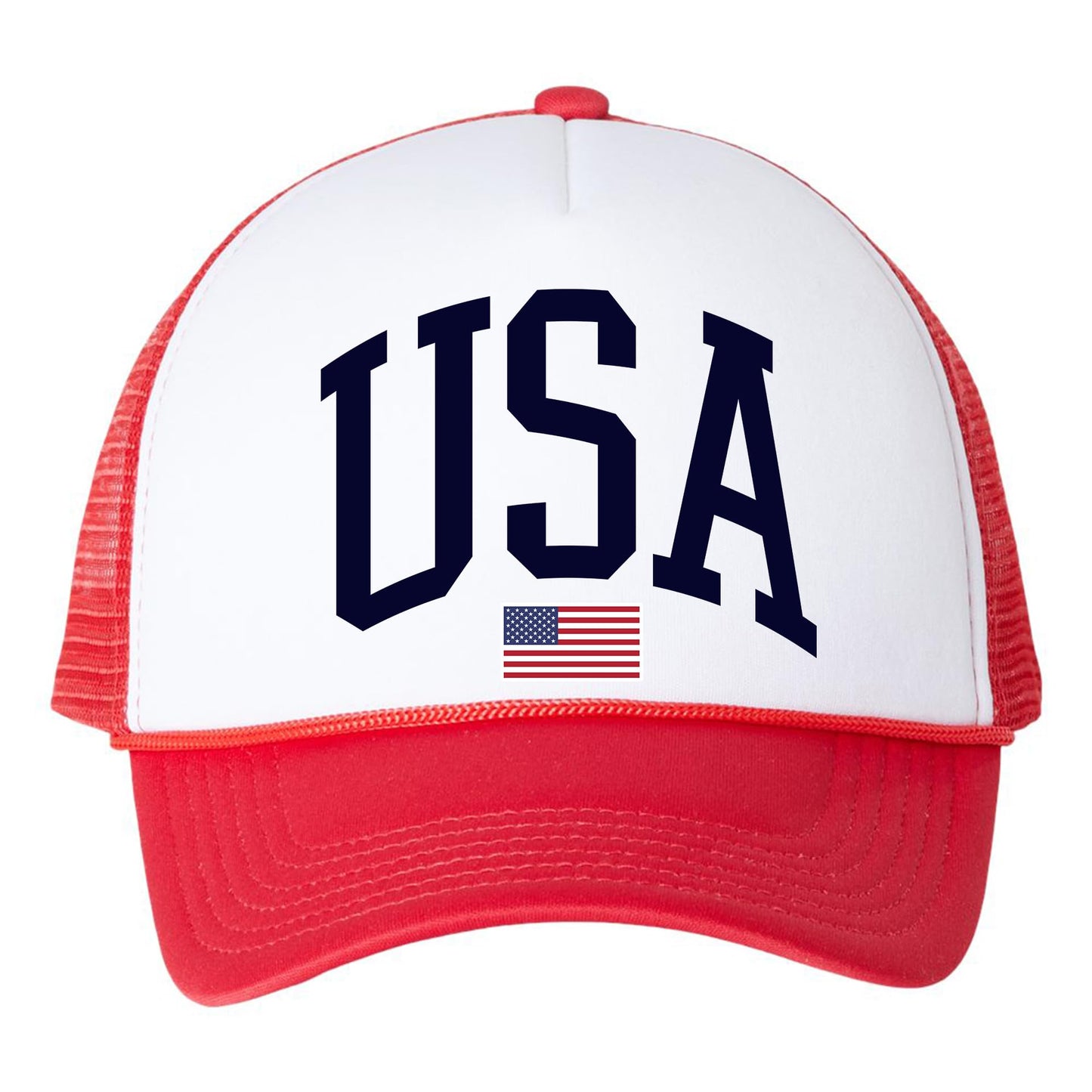 Tee Territory USA Trucker Hat – Adjustable Mesh Back – American Patriotic Snapback for Men & Women – Casual Outdoor Hat