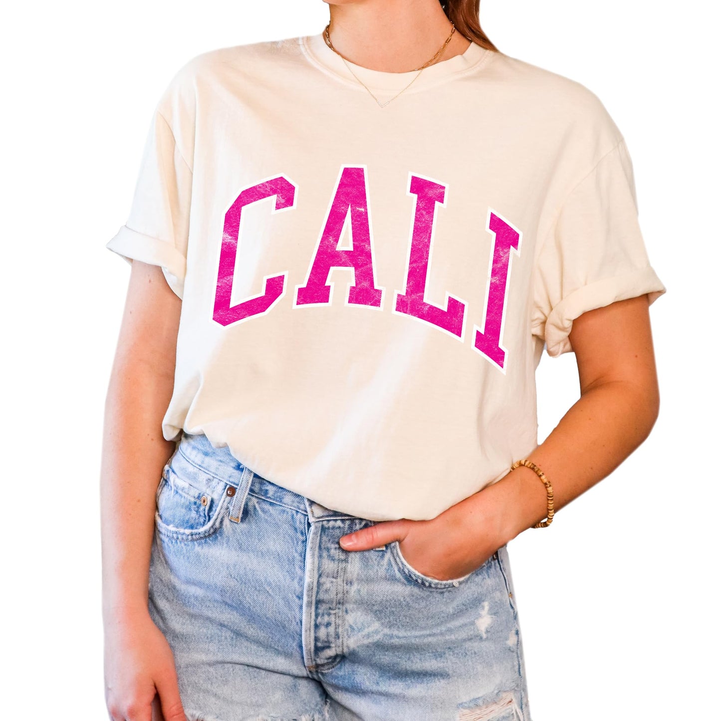 Tee Territory Cali Blossom T-Shirt, Graphic Tee for Women, Men, Unisex, 100% Cotton