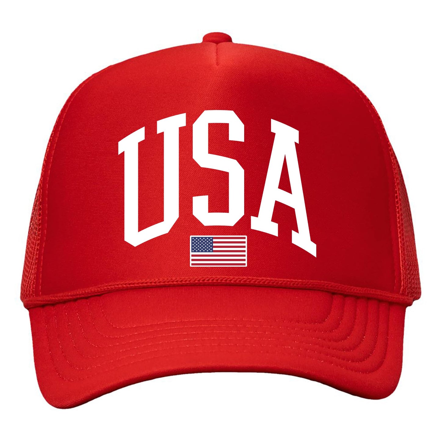 Tee Territory USA Trucker Hat – Adjustable Mesh Back – American Patriotic Snapback for Men & Women – Casual Outdoor Hat