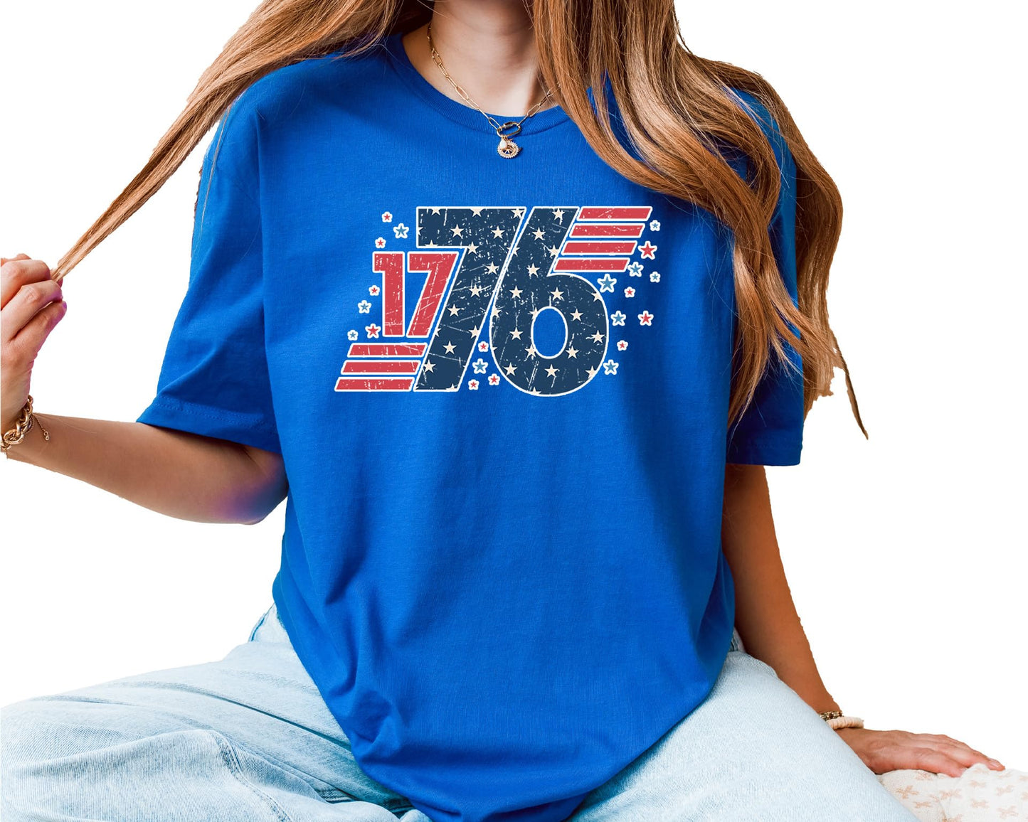 1776 Graphic T-Shirt – Unisex Vintage USA Independence Day Shirt – Patriotic American Flag Fourth of July Tee