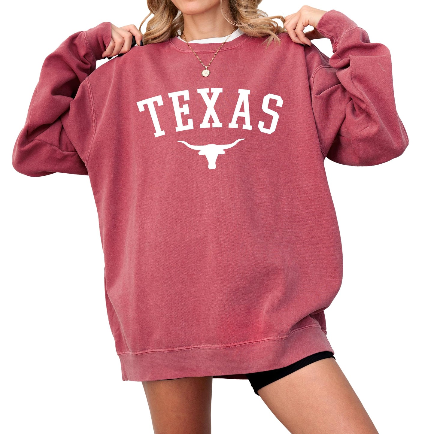 Tee Territory Texas Skull Sweatshirt, Graphic Pullover for Women, Men, Unisex, 80% Cotton