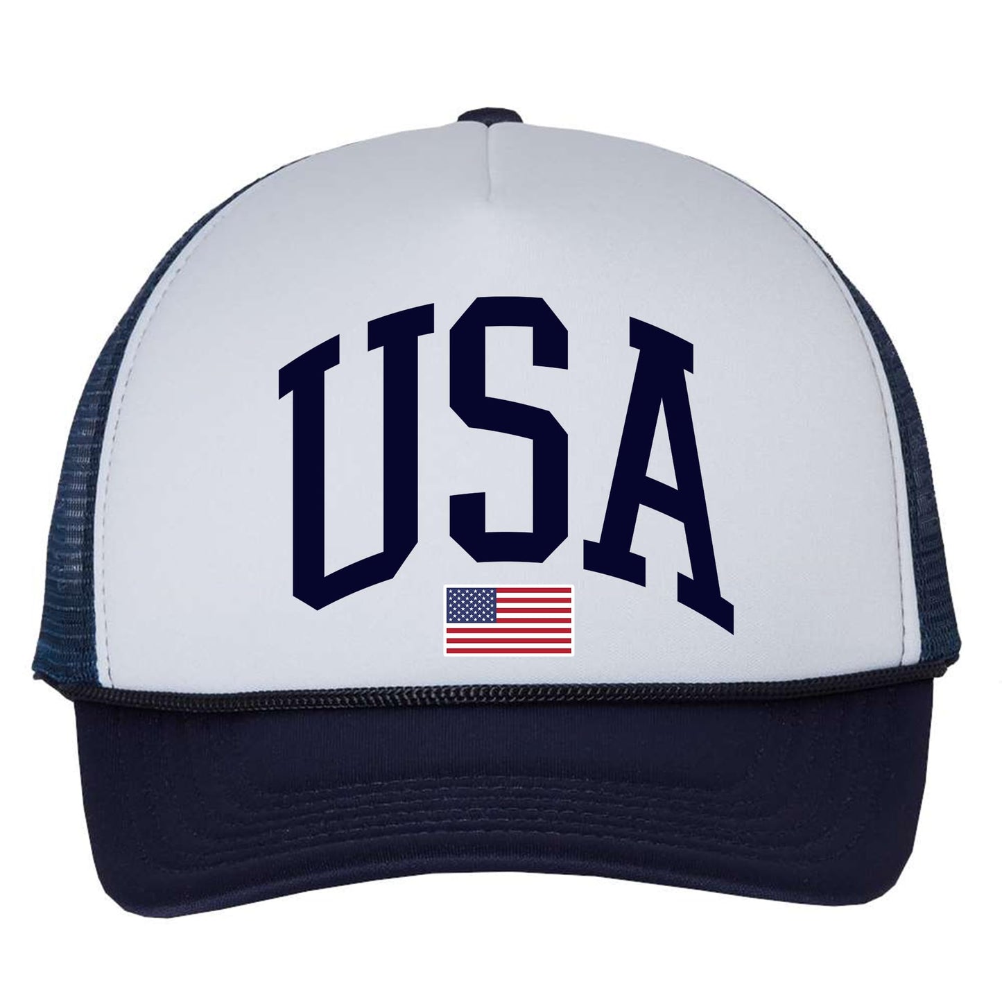 Tee Territory USA Trucker Hat – Adjustable Mesh Back – American Patriotic Snapback for Men & Women – Casual Outdoor Hat