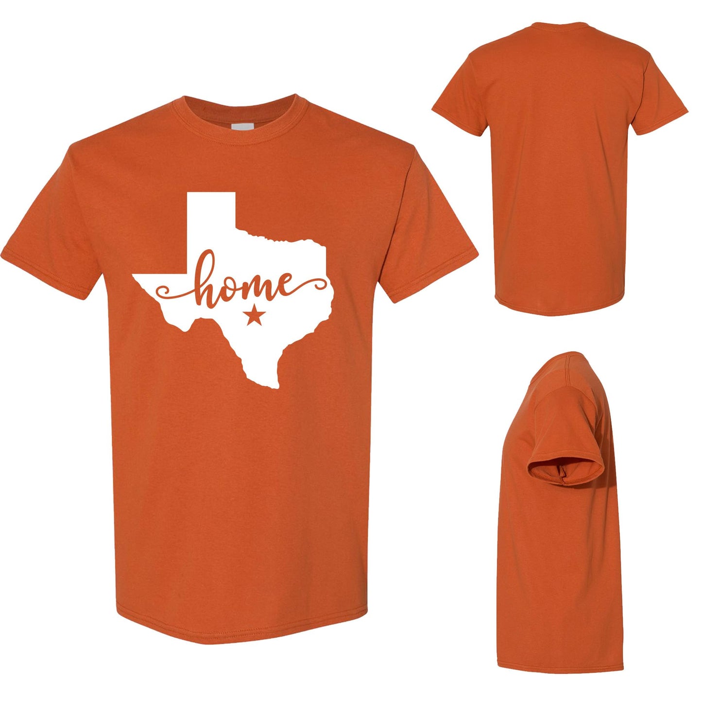 Texas Home T-Shirt – State Pride Graphic Tee – Vintage Southern Style Shirt for Men & Women