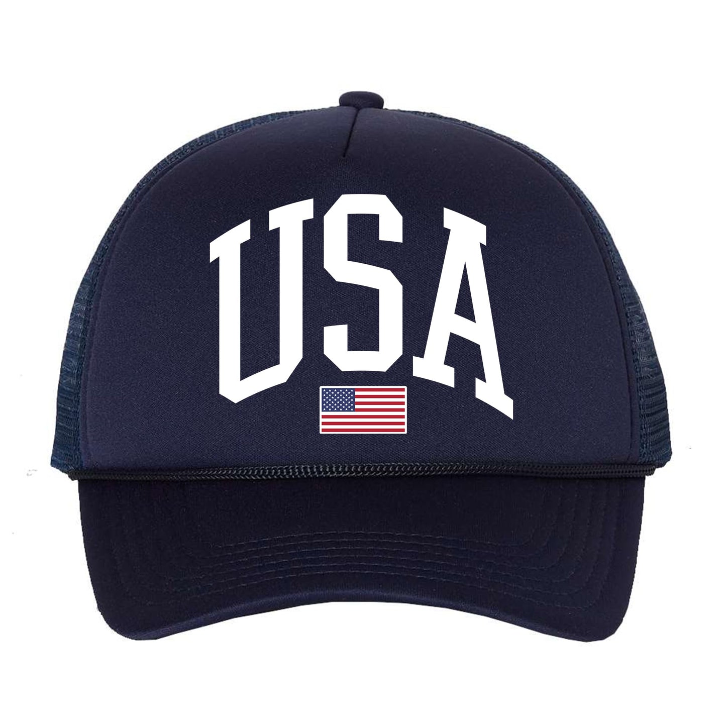 Tee Territory USA Trucker Hat – Adjustable Mesh Back – American Patriotic Snapback for Men & Women – Casual Outdoor Hat