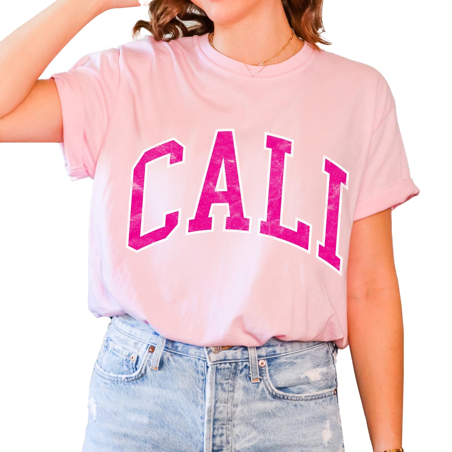 Tee Territory Cali Blossom T-Shirt, Graphic Tee for Women, Men, Unisex, 100% Cotton