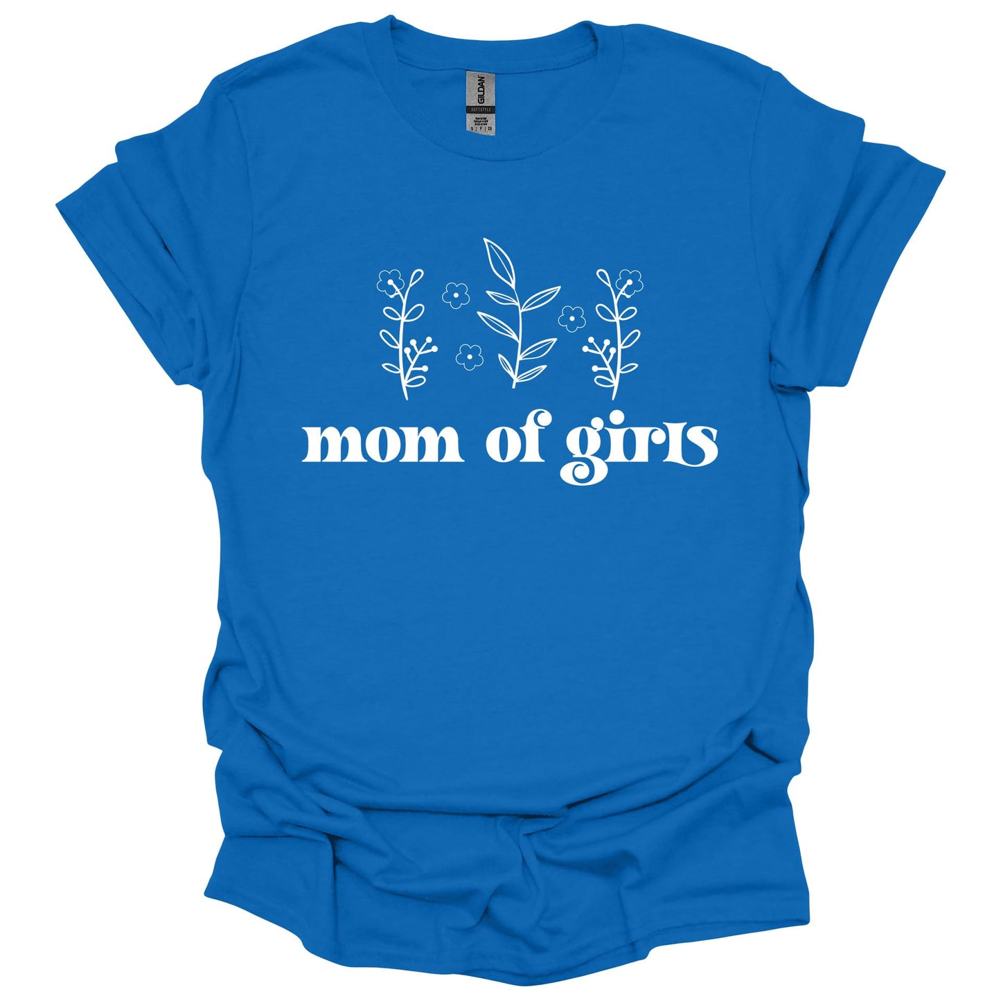 Mom of Girls Shirt – Floral Graphic T-Shirt for Women for Moms with Daughters