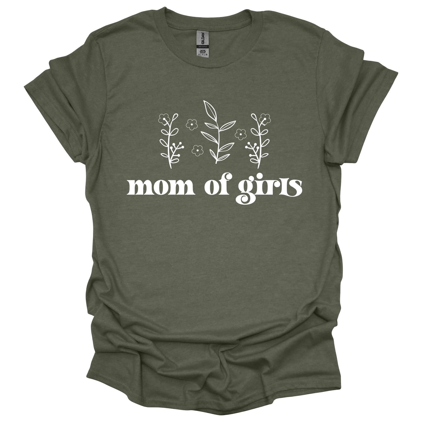Mom of Girls Shirt – Floral Graphic T-Shirt for Women for Moms with Daughters