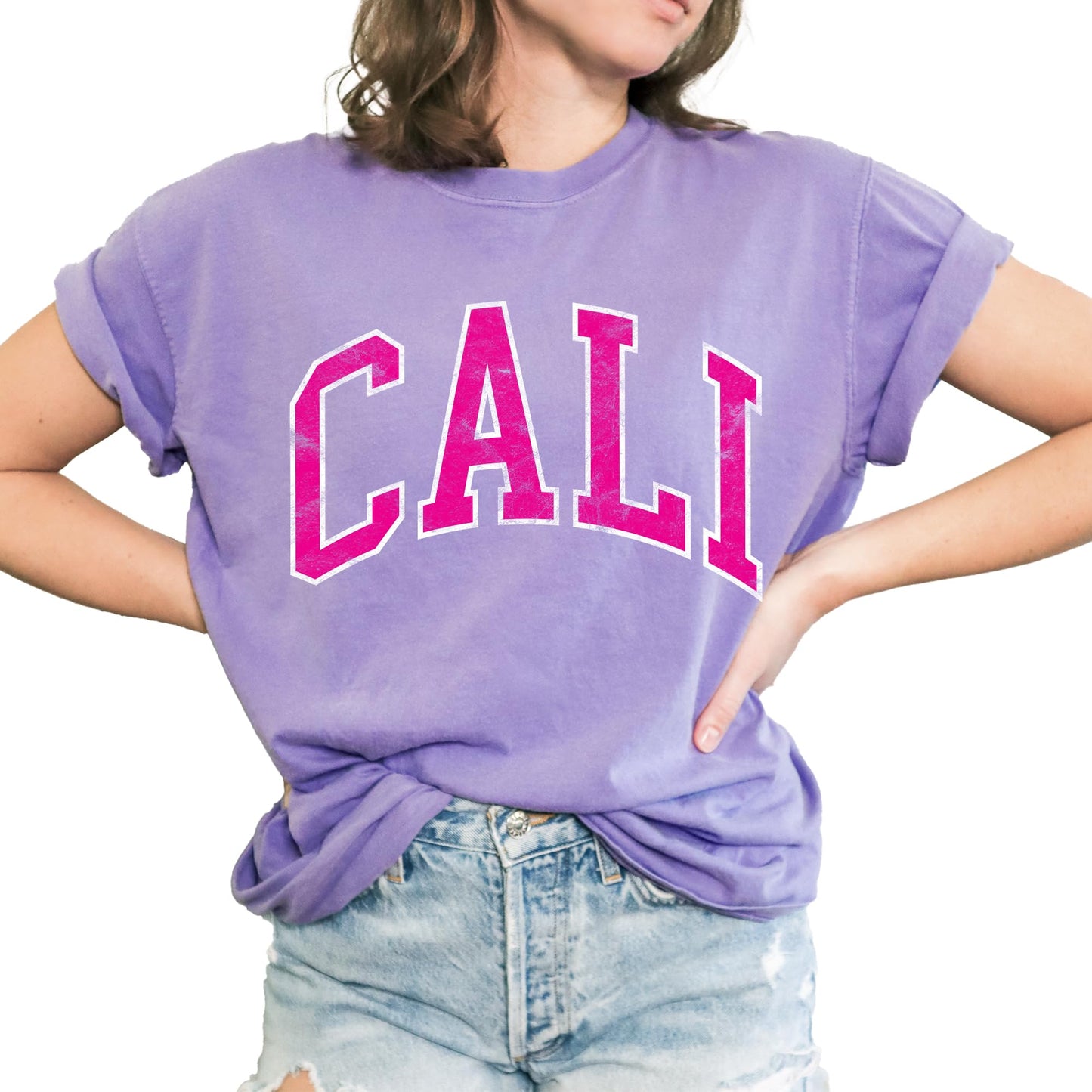 Tee Territory Cali Blossom T-Shirt, Graphic Tee for Women, Men, Unisex, 100% Cotton