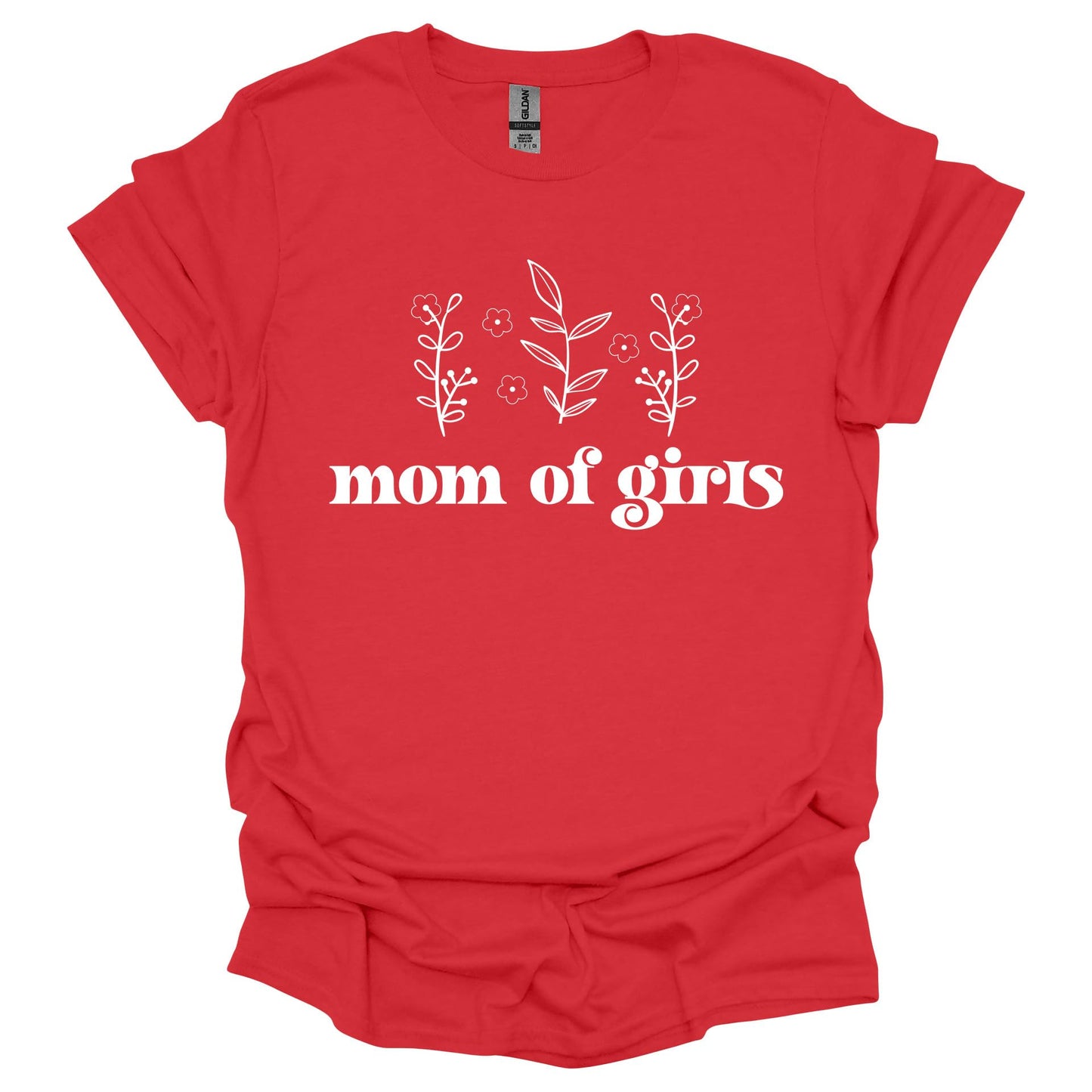 Mom of Girls Shirt – Floral Graphic T-Shirt for Women for Moms with Daughters