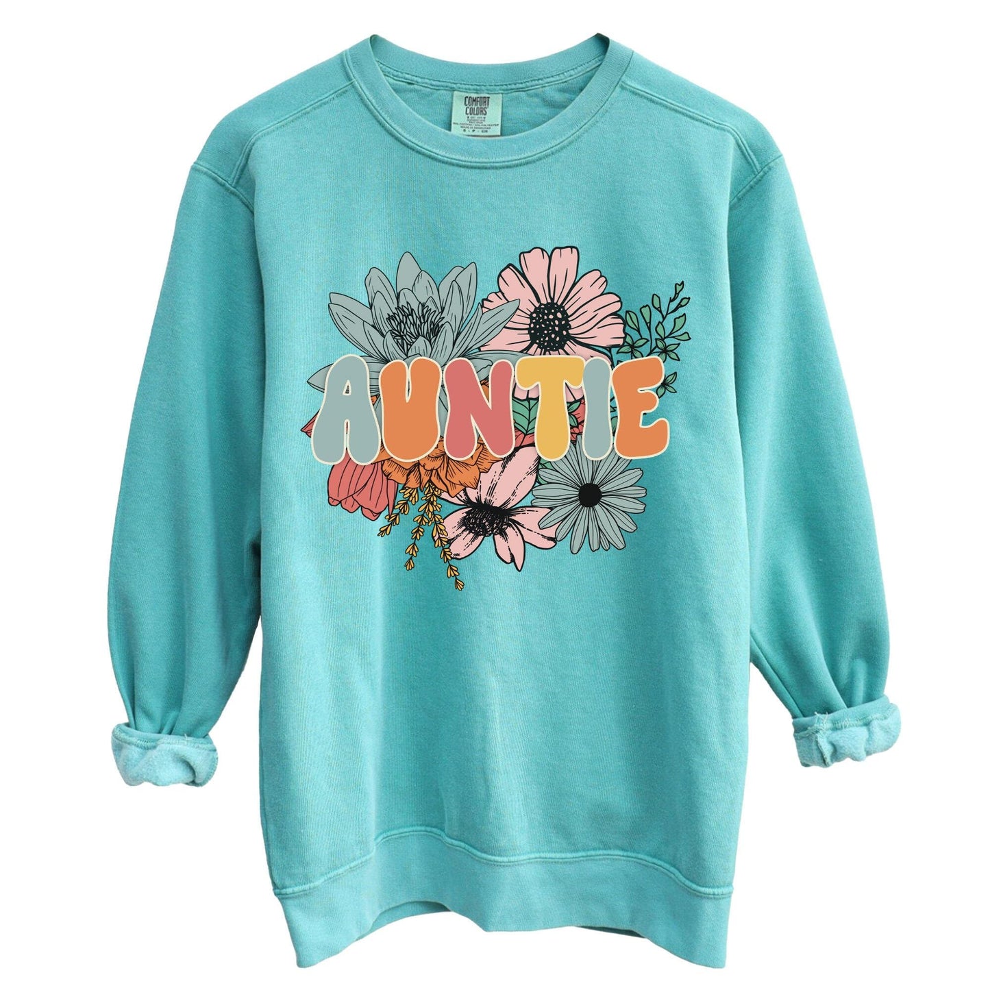 Auntie Sweatshirt for Women, Pregnancy Reveal to Aunt, Oversized Retro Graphic Pullover, Premium Quality Gift for Her