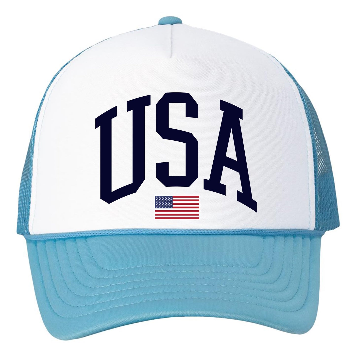 Tee Territory USA Trucker Hat – Adjustable Mesh Back – American Patriotic Snapback for Men & Women – Casual Outdoor Hat