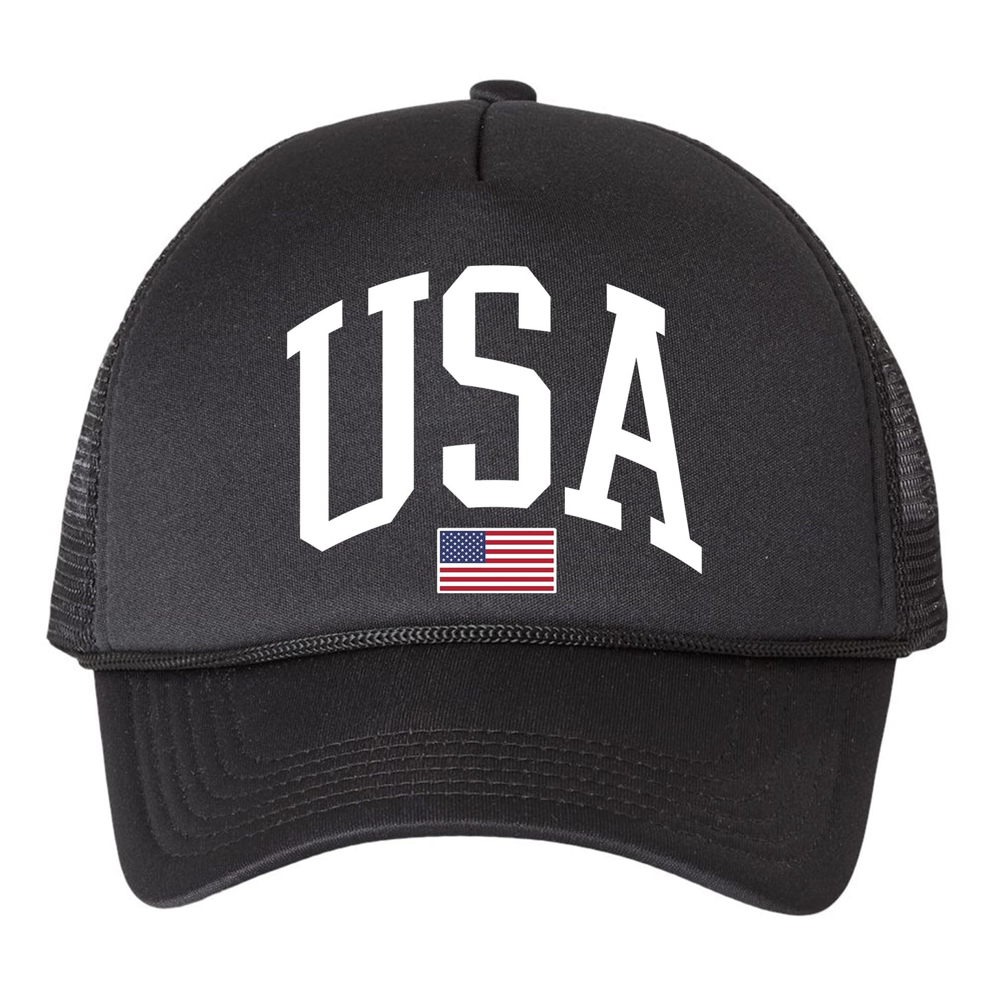 Tee Territory USA Trucker Hat – Adjustable Mesh Back – American Patriotic Snapback for Men & Women – Casual Outdoor Hat