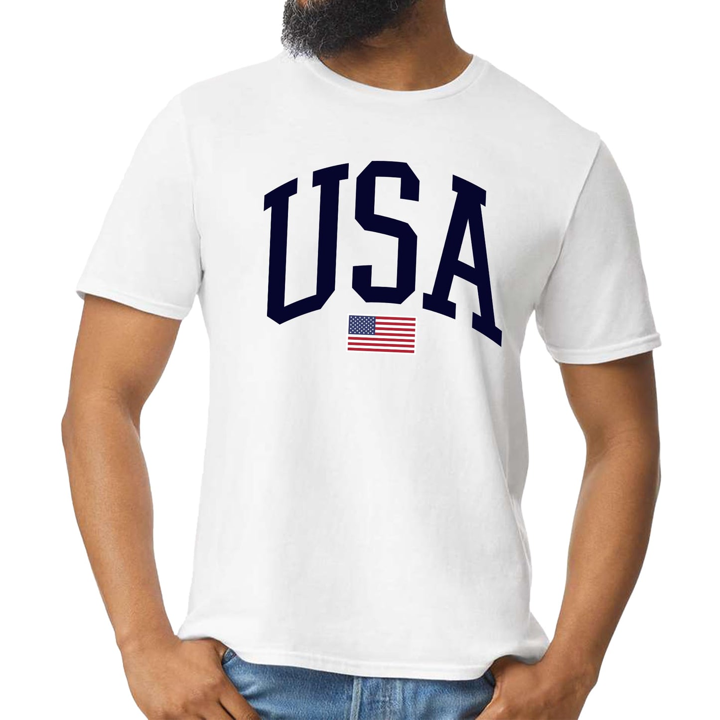 USA Graphic T-Shirt for Men & Women – 4th of July Patriotic American Flag Tee – Soft Cotton Casual Shirt