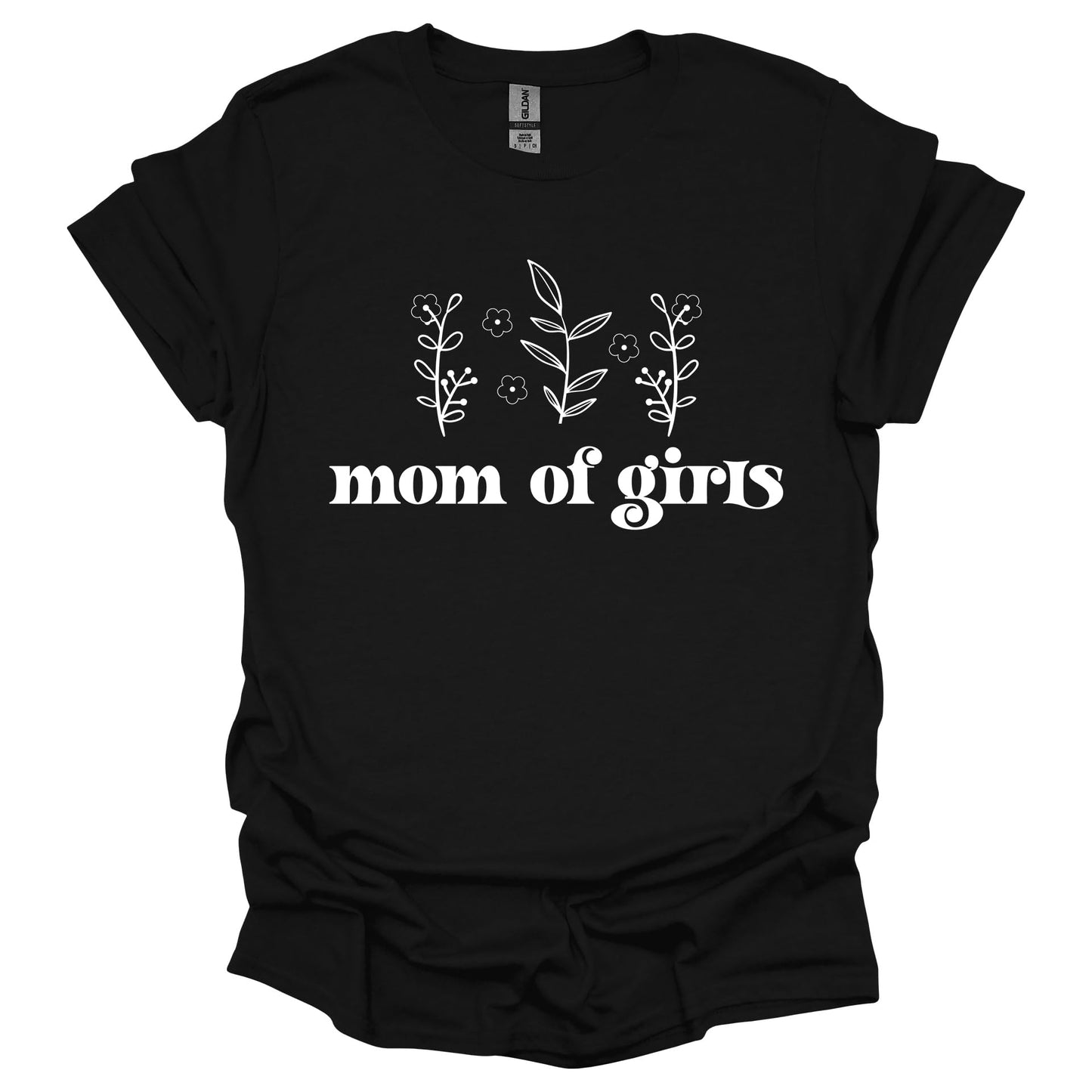 Mom of Girls Shirt – Floral Graphic T-Shirt for Women for Moms with Daughters
