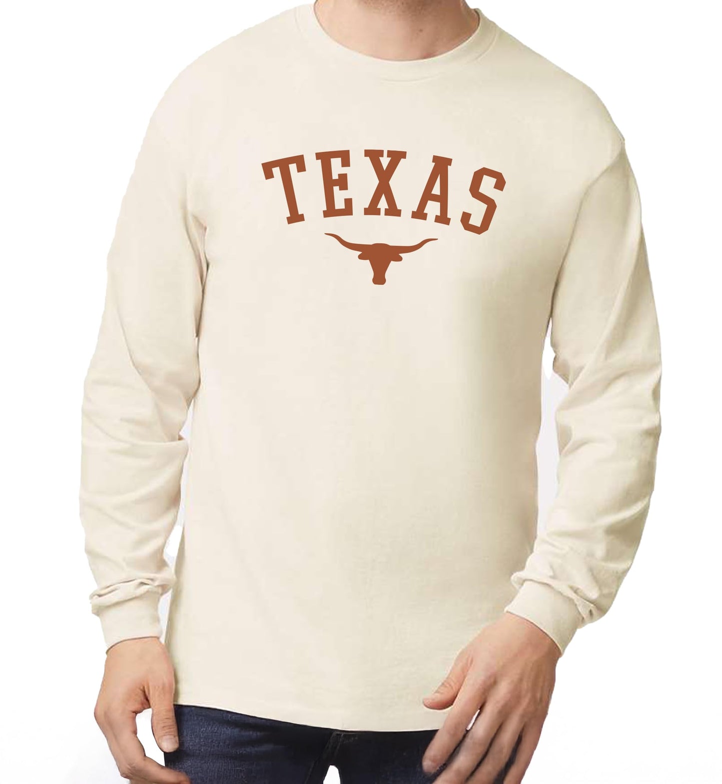 Texas Long Sleeve T-Shirt for Men, Women, Unisex, 100% Cotton, Texas State Pride Graphic Tee, Standard Fit Long Sleeve Top