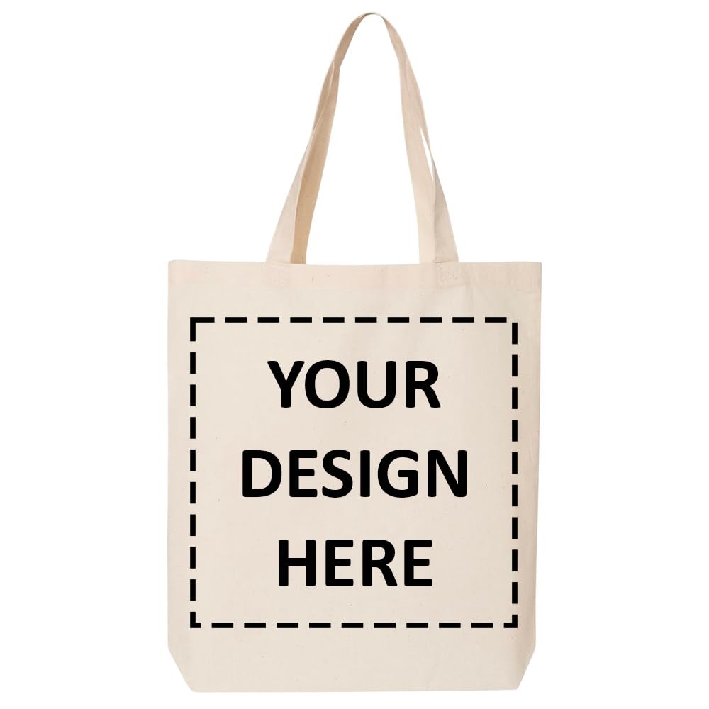 Customizable Canvas Tote Bags – Personalized Design or Text for Women, Bridesmaids, Teachers, Gifts