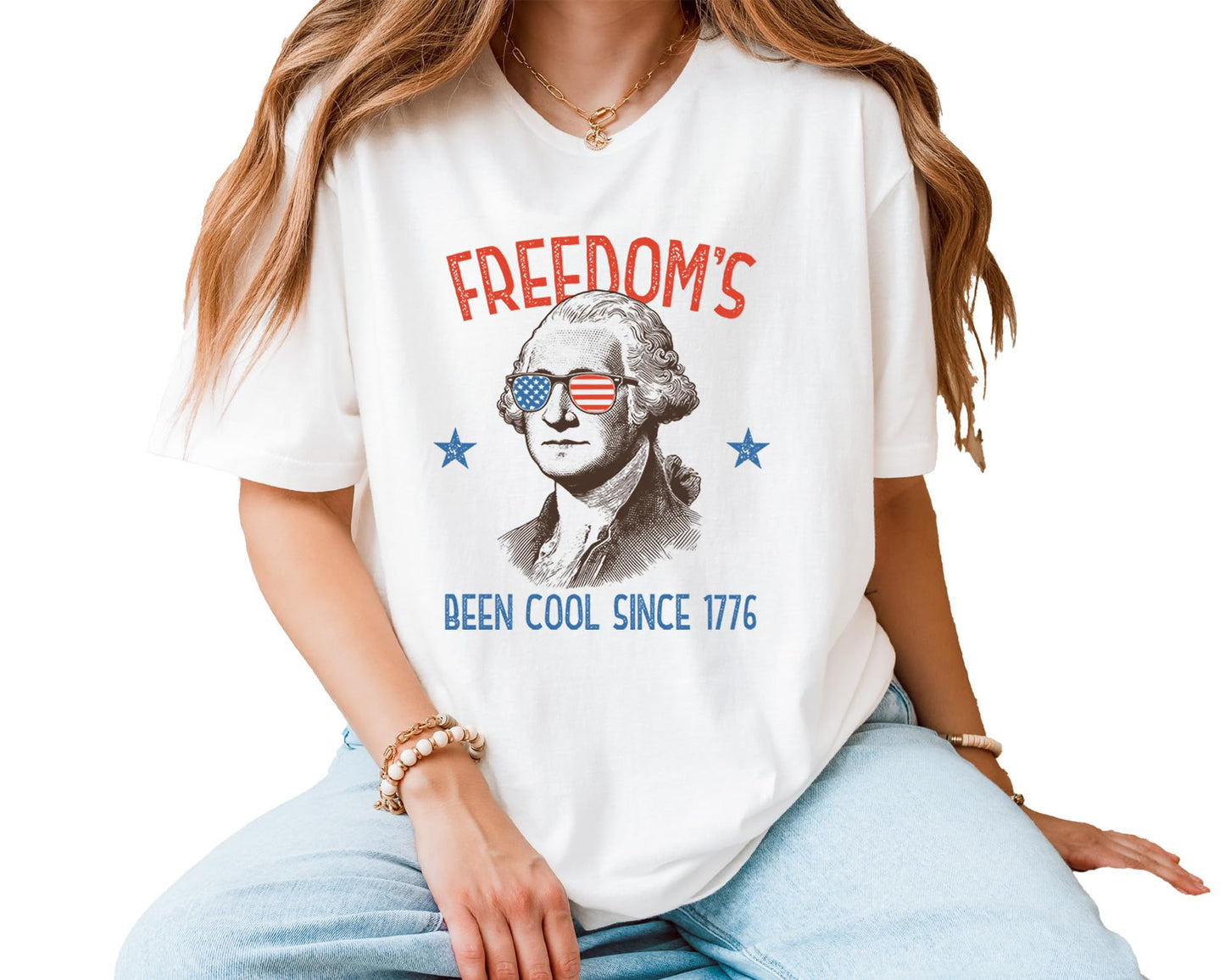 Freedom’s Been Cool Since 1776 T-Shirt – Unisex Patriotic George Washington Shirt – Fourth of July USA Graphic Tee