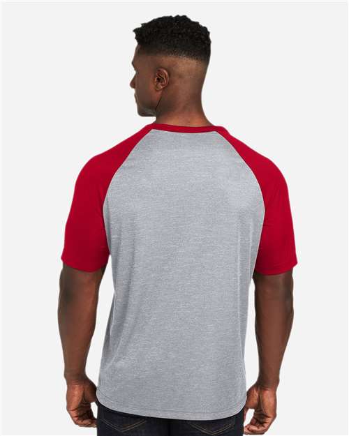 Athletic Heather/ Sport Red