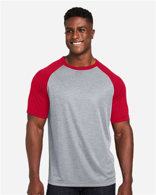 Athletic Heather/ Sport Red