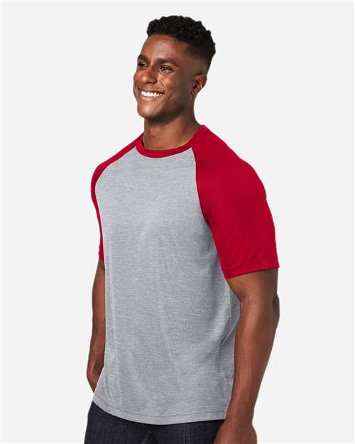 Athletic Heather/ Sport Red