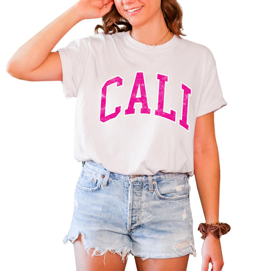 Tee Territory Cali Blossom T-Shirt, Graphic Tee for Women, Men, Unisex, 100% Cotton