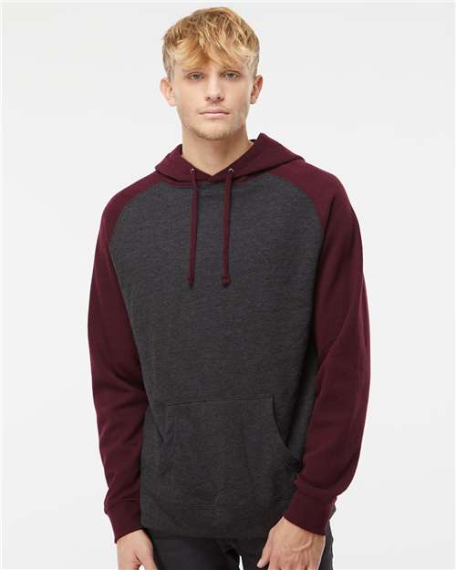 Charcoal Heather/ Burgundy Heather