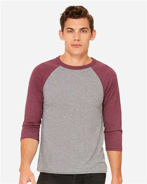 Grey/ Maroon Triblend