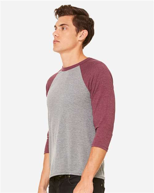Grey/ Maroon Triblend