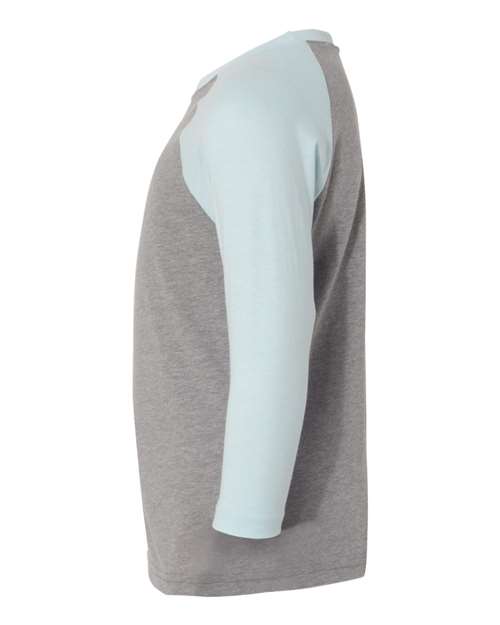 Ice Blue Sleeves/ Dark Heather Grey Body