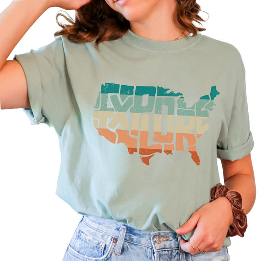 Explore Theme USA Tee, USA Adventure Tshirt, Premium Quality, 100% Cotton, Retro, Oversized Tshirt, Men and Women Unisex Tee