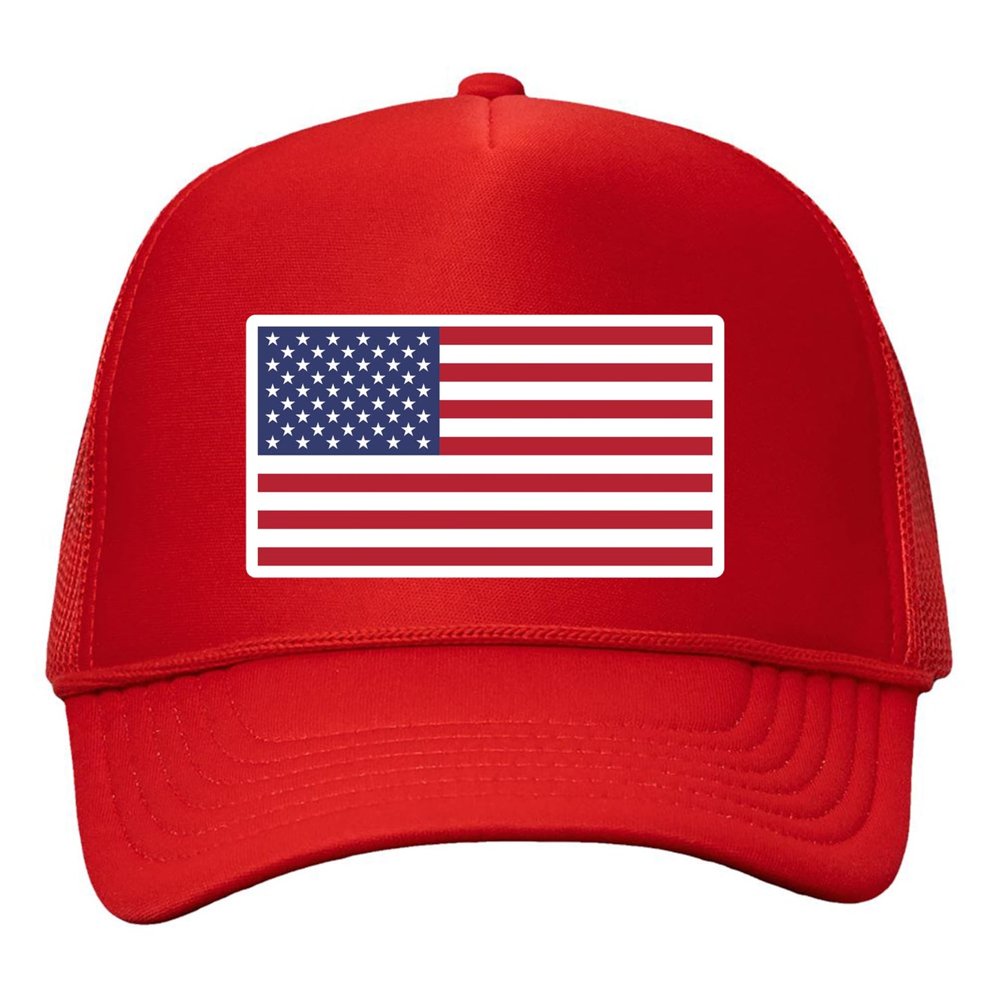 American Flag Trucker Hat – USA Mesh Baseball Cap – Adjustable Snapback Hat for Men & Women – Patriotic Outdoor Headwear