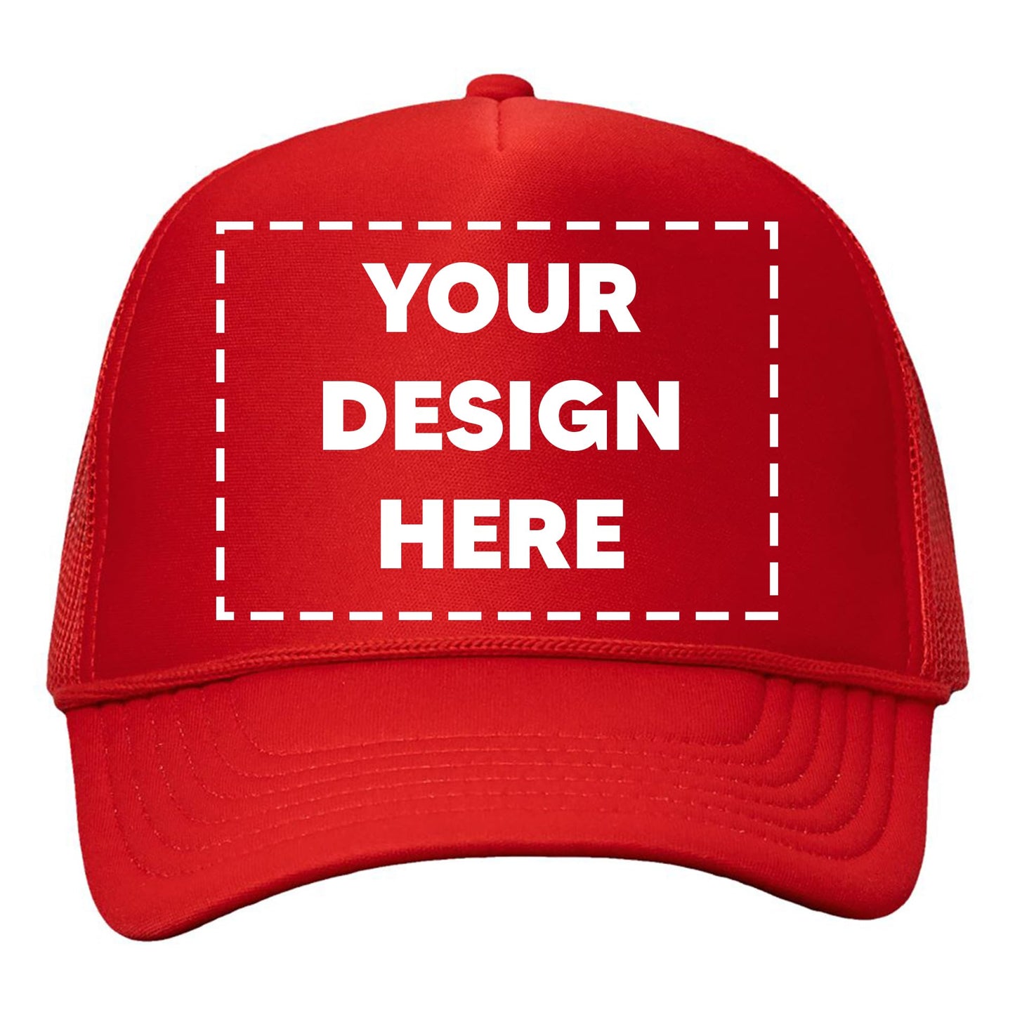 Custom Trucker Hat – Design Your Own Snapback Cap – Personalized Printed Logo Hat for Men & Women – Adjustable Mesh Back Baseball Style