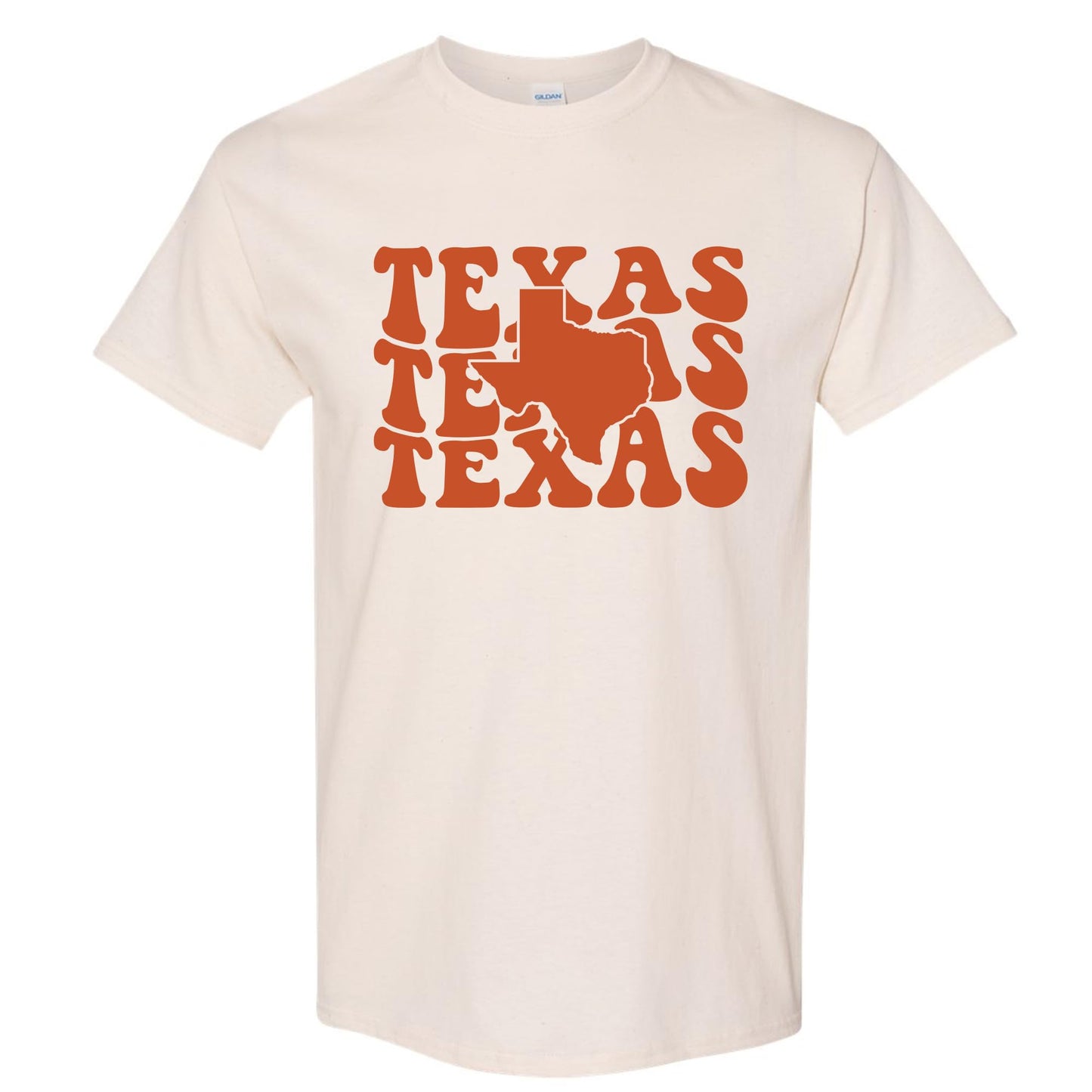 Texas Retro Graphic T-Shirt – Vintage Bold Lettering State Pride Tee – Southern Style Unisex Shirt