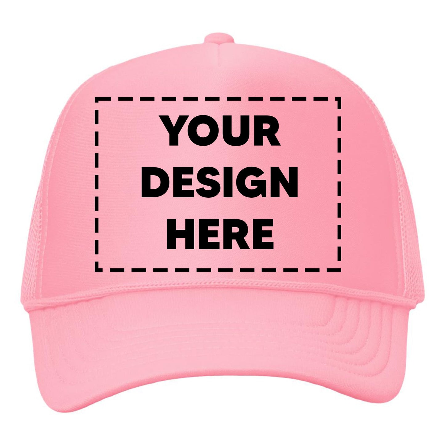 Custom Trucker Hat – Design Your Own Snapback Cap – Personalized Printed Logo Hat for Men & Women – Adjustable Mesh Back Baseball Style