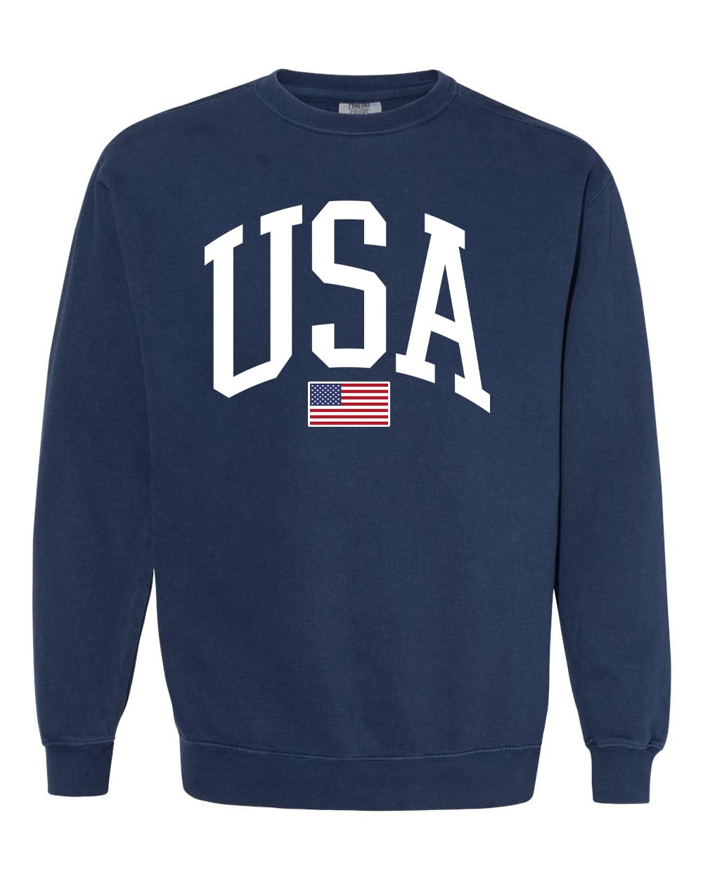 Tee Territory USA Flag Sweatshirt for 4th of July, Independence Day – Graphic Pullover for Women, Men, Unisex, 80% Cotton
