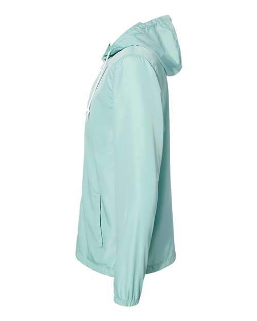Aqua/ White Zipper
