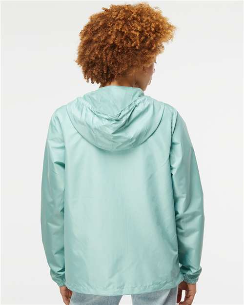 Aqua/ White Zipper