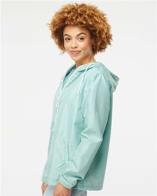 Aqua/ White Zipper