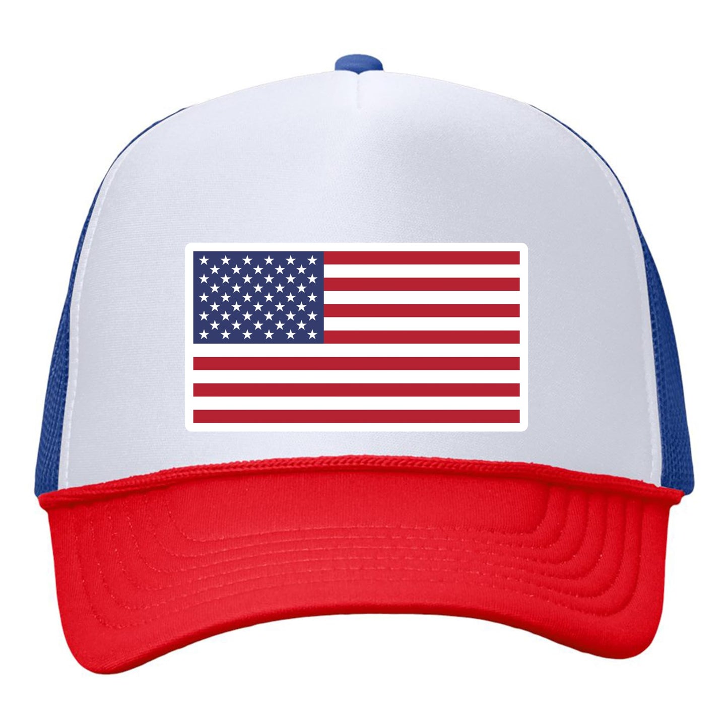 American Flag Trucker Hat – USA Mesh Baseball Cap – Adjustable Snapback Hat for Men & Women – Patriotic Outdoor Headwear