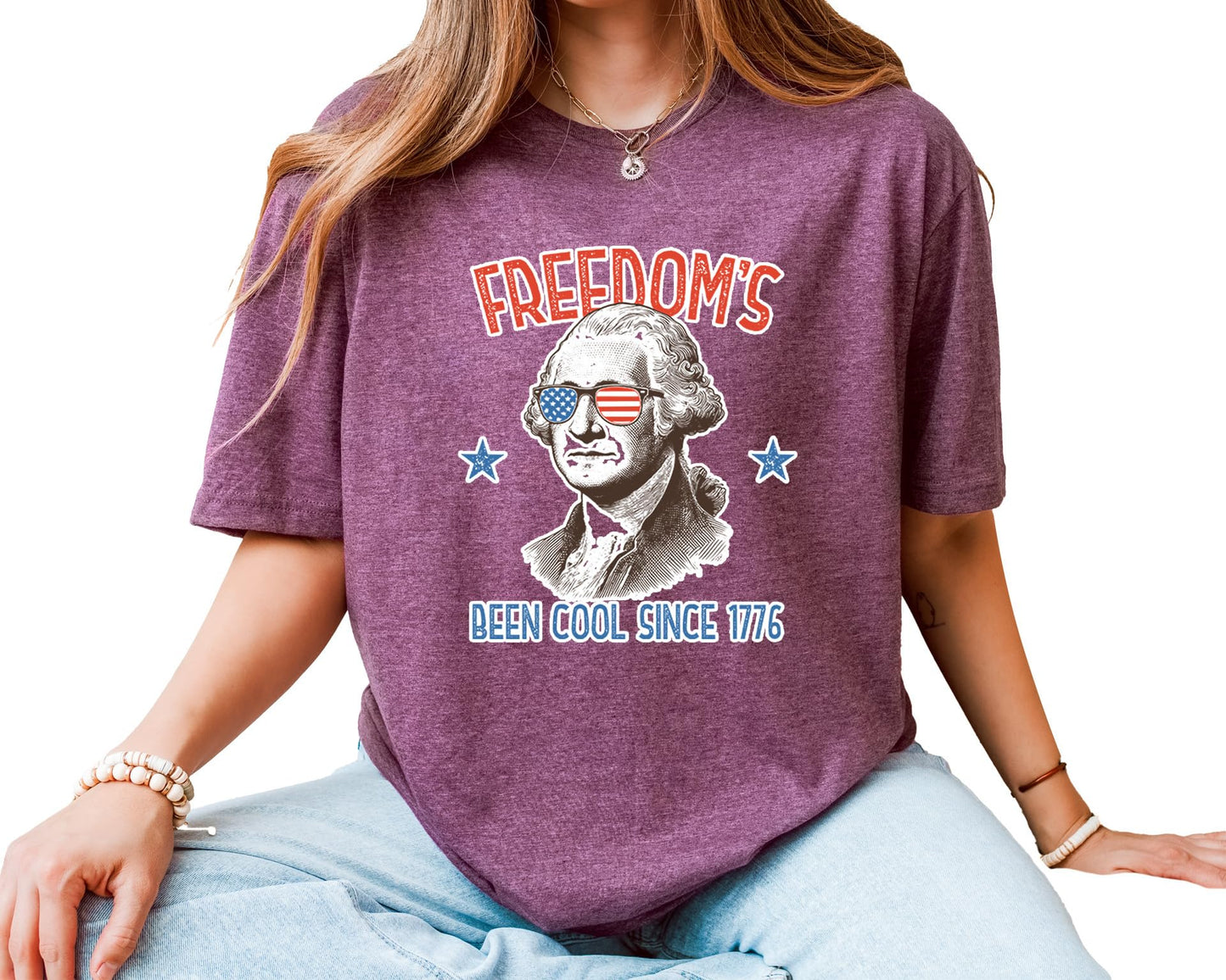 Freedom’s Been Cool Since 1776 T-Shirt – Unisex Patriotic George Washington Shirt – Fourth of July USA Graphic Tee