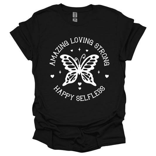 Butterfly Mom Shirt – Inspirational Graphic T-Shirt for Women – Uplifting