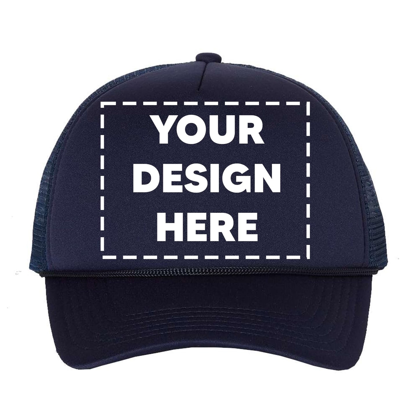 Custom Trucker Hat – Design Your Own Snapback Cap – Personalized Printed Logo Hat for Men & Women – Adjustable Mesh Back Baseball Style