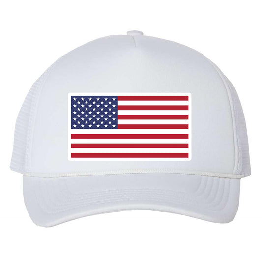 American Flag Trucker Hat – USA Mesh Baseball Cap – Adjustable Snapback Hat for Men & Women – Patriotic Outdoor Headwear
