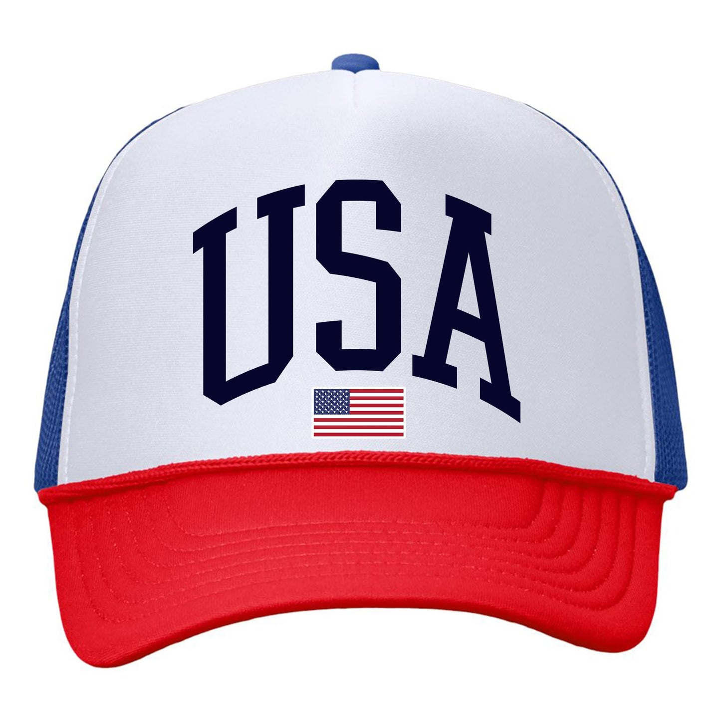 Tee Territory USA Trucker Hat – Adjustable Mesh Back – American Patriotic Snapback for Men & Women – Casual Outdoor Hat
