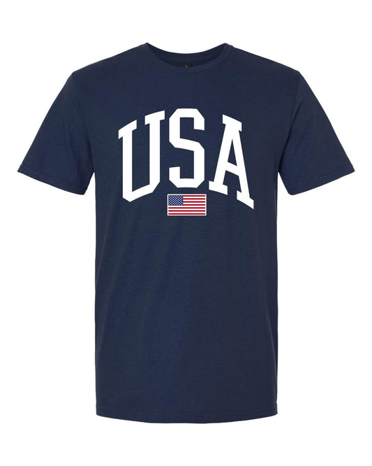 USA Graphic T-Shirt for Men & Women – 4th of July Patriotic American Flag Tee – Soft Cotton Casual Shirt